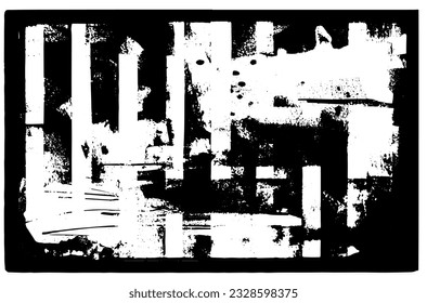 schwarz-weißer brüchiger Hintergrund, Vektorgrafik