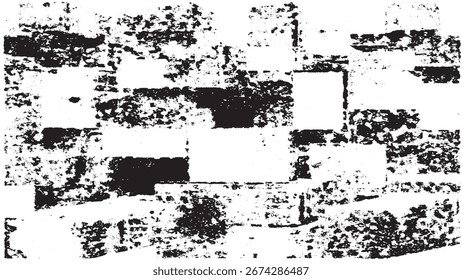 Textura de parede de tijolo grunge preto e branco com design de superfície abstrata áspera angustiada perfeito para cartazes, papel de parede, projetos de impressão, arte urbana e fundos criativos