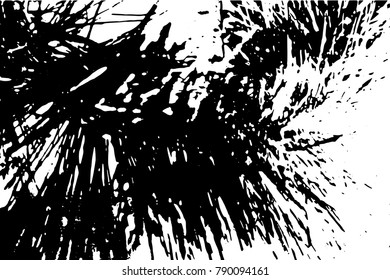 Black and white grunge christmas tree texture. Vector vintage pattern. Abstract Background with noise and grain. Banner template.