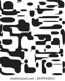 Black and white grunge design pattern with a 70s feel