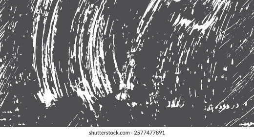 Black and white grunge. Distress overlay texture. Abstract surface dust and rough dirty wall background concept. Worn, torn, weathered effect. Vector illustration.