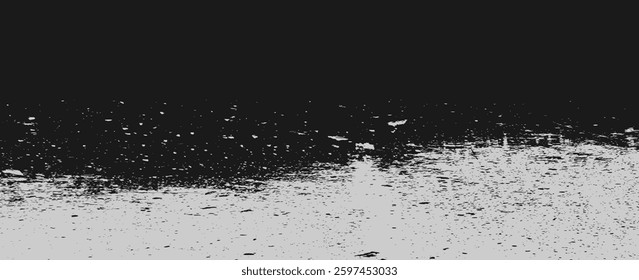 Black and white grunge. Distress overlay texture. Abstract surface dust and rough dirty wall background concept. Worn, torn, weathered effect. Vector illustration, EPS 10.