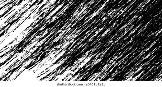 Grunge preto e branco. Textura de sobreposição de angústia. Abstrato pó de superfície e conceito de fundo de parede suja áspera. Efeito desgastado, rasgado e resistido. Ilustração vetorial, eps10