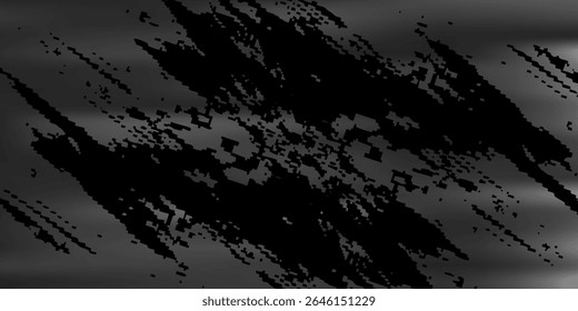 Grunge preto e branco. Textura de sobreposição de angústia. Abstrato pó de superfície e conceito de fundo de parede suja áspera. Efeito desgastado, rasgado e resistido. Ilustração vetorial, ilustração vetorial