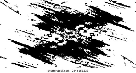 Grunge preto e branco. Textura de sobreposição de angústia. Abstrato pó de superfície e conceito de fundo de parede suja áspera. Efeito desgastado, rasgado e resistido. Ilustração vetorial, eps10, moderna