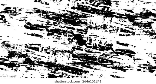 Grunge preto e branco. Textura de sobreposição de angústia. Abstrato pó de superfície e conceito de fundo de parede suja áspera. Efeito desgastado, rasgado e resistido. Ilustração vetorial, moderna