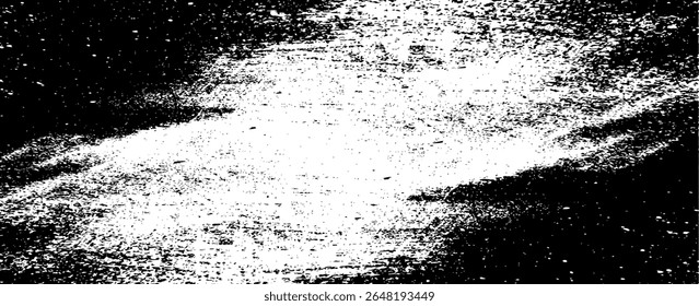 Grunge preto e branco. Textura de sobreposição de angústia. Abstrato pó de superfície e conceito de fundo de parede suja áspera. Efeito desgastado, rasgado e resistido. Ilustração vetorial, eps 10