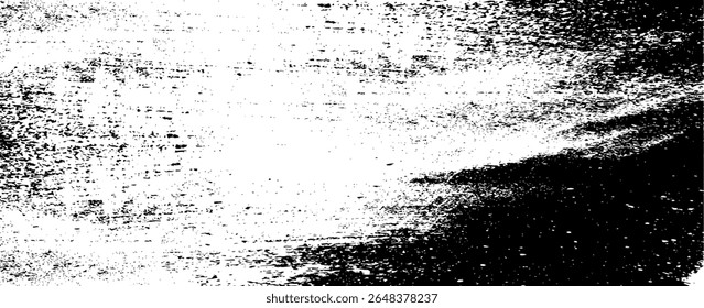 Grunge preto e branco. Textura de sobreposição de angústia. Abstrato pó de superfície e conceito de fundo de parede suja áspera. Efeito desgastado, rasgado e resistido. Ilustração vetorial, eps 10