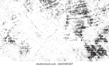 Vector de superposición de textura afligida Grunge blanco y negro