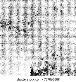 Black and White Grunge Dust Messy Background. Easy To Create Abstract Vintage, Dotted, Scratched Effect With Grain And Noise. Aged Design Element. Black and White Vector