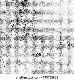 Black and White Grunge Dust Messy Background. Easy To Create Abstract Vintage, Dotted, Scratched Effect With Grain And Noise. Aged Design Element. Black and White Vector