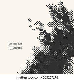 Black and White Grunge Effect. Overlay Distress Dirty Grain. Monochrome Vector Texture.