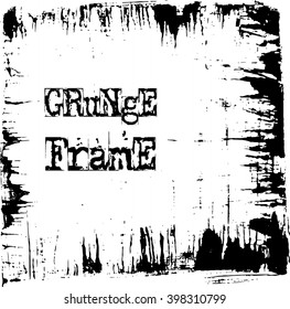 Black and white grunge frame