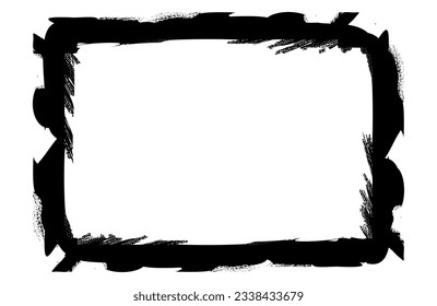 Marco de grunge negro y blanco. rectángulos texturados para la imagen
