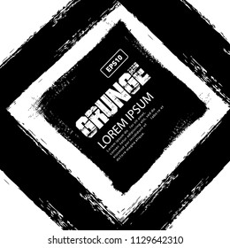 Black and white grunge frame vector illustration eps10