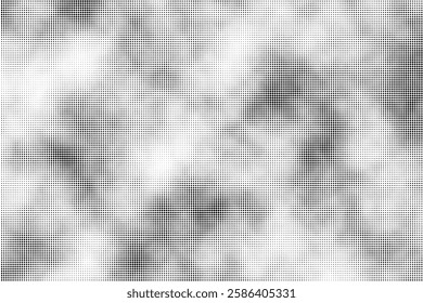 Black and white grunge halftone pattern texture background