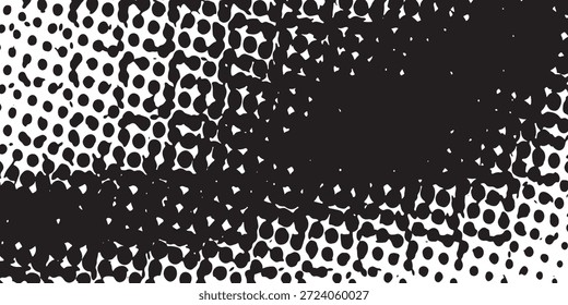 Fondo blanco y negro de la textura del semitono del grunge, Ilustración vectorial.