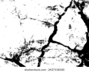 Black and white Grunge halftone vector. Distress overlay texture. Abstract surface dust and rough background concept. Distress illustration place over object to create grunge effect. Vector EPS10.