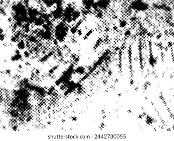 Black and white Grunge halftone vector. Distress overlay texture. Abstract surface dust and rough background concept. Distress illustration place over object to create grunge effect. Vector EPS10