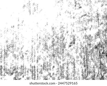Black and white Grunge halftone vector. Distress overlay texture. Abstract surface dust and rough background concept. Distress illustration place over object to create grunge effect. Vector EPS10.
