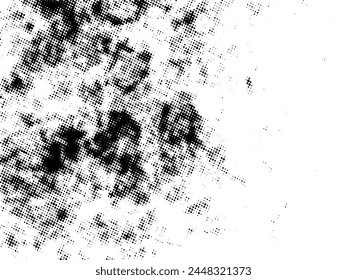 Black and white Grunge halftone vector. Distress overlay texture. Abstract surface dust and rough background concept. Distress illustration place over object to create grunge effect. Vector EPS10.