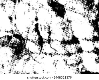 Black and white Grunge halftone vector. Distress overlay texture. Abstract surface dust and rough background concept. Distress illustration place over object to create grunge effect. Vector EPS10.