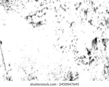 Black and white Grunge halftone vector. Distress overlay texture. Abstract surface dust and rough background concept. Distress illustration place over object to create grunge effect. Vector EPS10.
