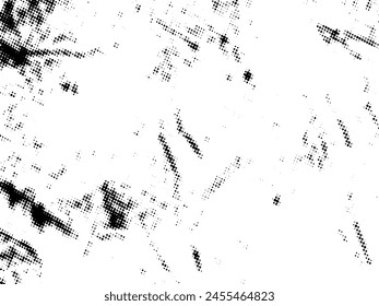 Vector en semitonos Grunge en blanco y negro. Textura superpuesta de socorro. Abstractas concepto de superficie y fondo áspero. Ilustración de socorro colocar sobre el objeto para crear efecto grunge. Vector EPS10.