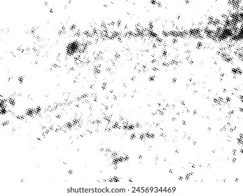 Black and white Grunge halftone vector. Distress overlay texture. Abstract surface dust and rough background concept. Distress illustration place over object to create grunge effect. Vector EPS10.