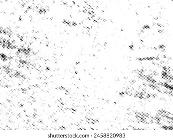 Black and white Grunge halftone vector. Distress overlay texture. Abstract surface dust and rough background concept. Distress illustration place over object to create grunge effect. Vector EPS10.
