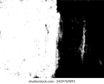 Black and white Grunge halftone vector. Distress overlay texture. Abstract surface dust and rough background concept. Distress illustration place over object to create grunge effect. Vector EPS10.
