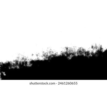 Vector en semitonos Grunge en blanco y negro. Textura superpuesta de socorro. Abstractas concepto de superficie y fondo áspero. Ilustración de socorro colocar sobre el objeto para crear efecto grunge. Vector EPS10.
