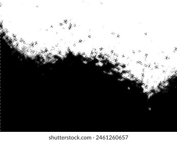 Vector en semitonos Grunge en blanco y negro. Textura superpuesta de socorro. Abstractas concepto de superficie y fondo áspero. Ilustración de socorro colocar sobre el objeto para crear efecto grunge. Vector EPS10.