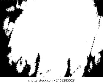 Black and white Grunge halftone vector. Distress overlay texture. Abstract surface dust and rough background concept. Distress illustration place over object to create grunge effect. Vector EPS10.
