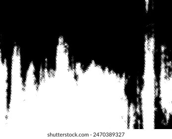 Vector en semitonos Grunge en blanco y negro. Textura superpuesta de socorro. Abstractas concepto de superficie y fondo áspero. Ilustración de socorro colocar sobre el objeto para crear efecto grunge. Vector EPS10.