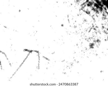 Black and white Grunge halftone vector. Distress overlay texture. Abstract surface dust and rough background concept. Distress illustration place over object to create grunge effect. Vector EPS10.