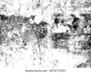 Black and white Grunge halftone vector. Distress overlay texture. Abstract surface dust and rough background concept. Distress illustration place over object to create grunge effect. Vector EPS10.
