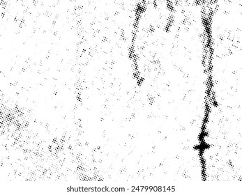 Black and white Grunge halftone vector. Distress overlay texture. Abstract surface dust and rough background concept. Distress illustration place over object to create grunge effect. Vector EPS10.