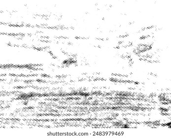Black and white Grunge halftone vector. Distress overlay texture. Abstract surface dust and rough background concept. Distress illustration place over object to create grunge effect. Vector EPS10.