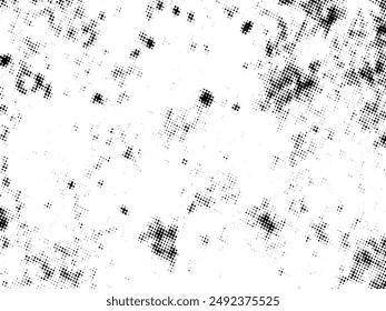 Vector en semitonos Grunge en blanco y negro. Textura superpuesta de socorro. Abstractas concepto de superficie y fondo áspero. Ilustración de socorro colocar sobre el objeto para crear efecto grunge. Vector EPS10.