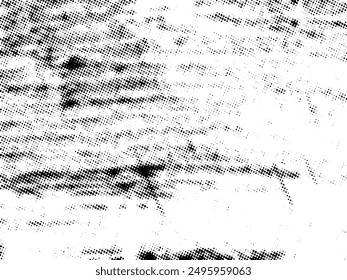 Black and white Grunge halftone vector. Distress overlay texture. Abstract surface dust and rough background concept. Distress illustration place over object to create grunge effect. Vector EPS10.