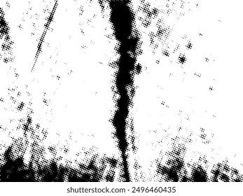 Black and white Grunge halftone vector. Distress overlay texture. Abstract surface dust and rough background concept. Distress illustration place over object to create grunge effect. Vector EPS10.