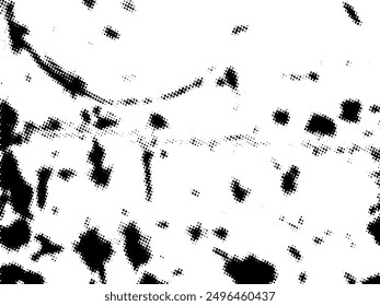 Black and white Grunge halftone vector. Distress overlay texture. Abstract surface dust and rough background concept. Distress illustration place over object to create grunge effect. Vector EPS10.