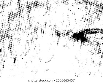 Black and white Grunge halftone vector. Distress overlay texture. Abstract surface dust and rough background concept. Distress illustration place over object to create grunge effect. Vector EPS10.