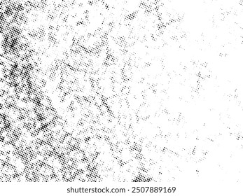 Black and white Grunge halftone vector. Distress overlay texture. Abstract surface dust and rough background concept. Distress illustration place over object to create grunge effect. Vector EPS10.