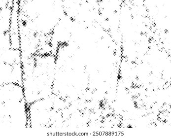 Black and white Grunge halftone vector. Distress overlay texture. Abstract surface dust and rough background concept. Distress illustration place over object to create grunge effect. Vector EPS10.