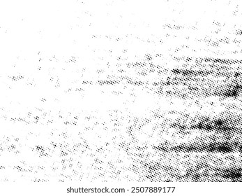 Black and white Grunge halftone vector. Distress overlay texture. Abstract surface dust and rough background concept. Distress illustration place over object to create grunge effect. Vector EPS10.