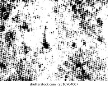 Black and white Grunge halftone vector. Distress overlay texture. Abstract surface dust and rough background concept. Distress illustration place over object to create grunge effect. Vector EPS10.