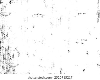 Vector semitono Grunge blanco y negro. Textura de superposición de tensión. Polvo superficial Abstractas y concepto áspero del fondo. Coloque la ilustración de angustia sobre el objeto para crear un efecto grunge. Vector EPS10.
