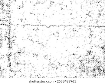 Image vectorielle grunge demi-teinte en noir et blanc. Texture de recouvrement de détresse. poussière de surface d'Abstrait et concept d'arrière-plan brut. Illustration de détresse placer sur l'objet pour créer un effet grunge. Image vectorielle EPS10.
